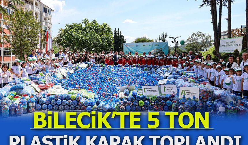 Bilecik’te 5 Ton Plastik Kapak Toplandı