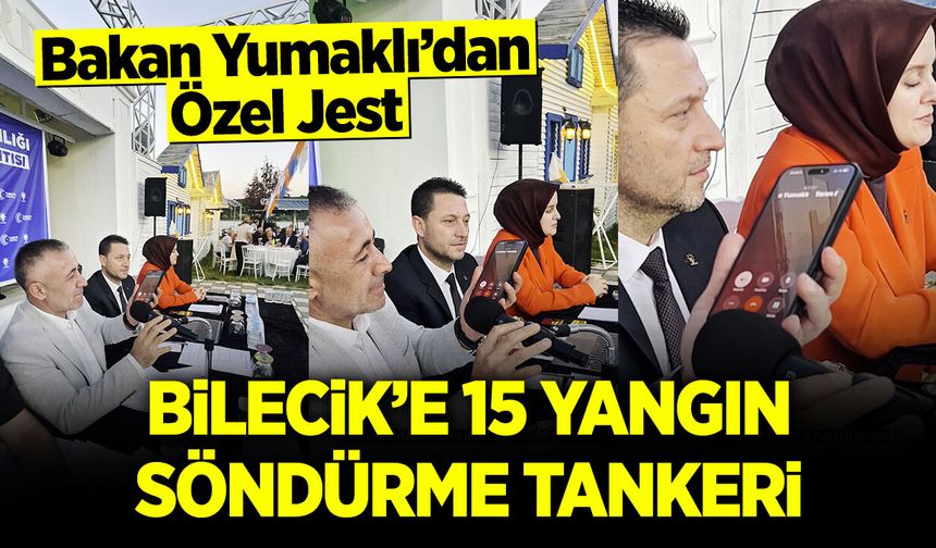 Bilecik'e 15 yangın söndürme tankeri