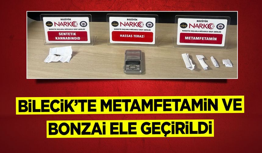 Bilecik'te Metamfetamin ve Bonzai Ele Geçirildi