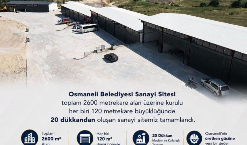 Osmaneli Belediyesi Sanayi Sitesi Hizmete Hazır
