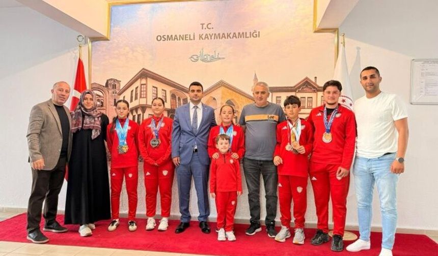 Osmaneli’nin Karate Şampiyonlarından Kaymakam Kılıç’a Ziyaret