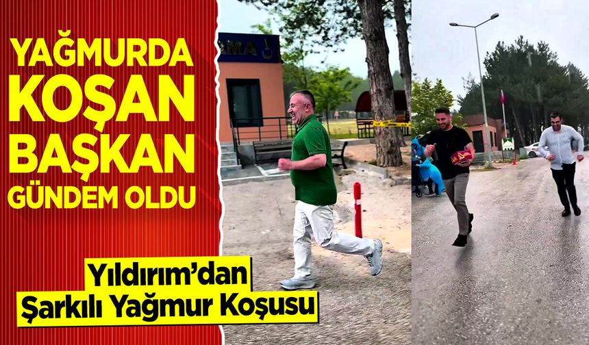 Yağmurda Koşan Başkan Gündem Oldu