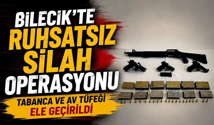 Bilecik'te Ruhsatsız Silah Operasyonu
