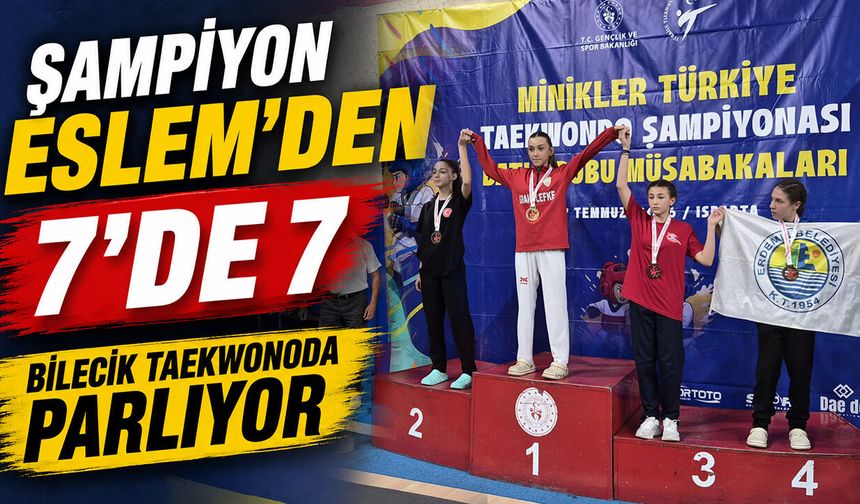 Şampiyon Eslem’den 7’de 7