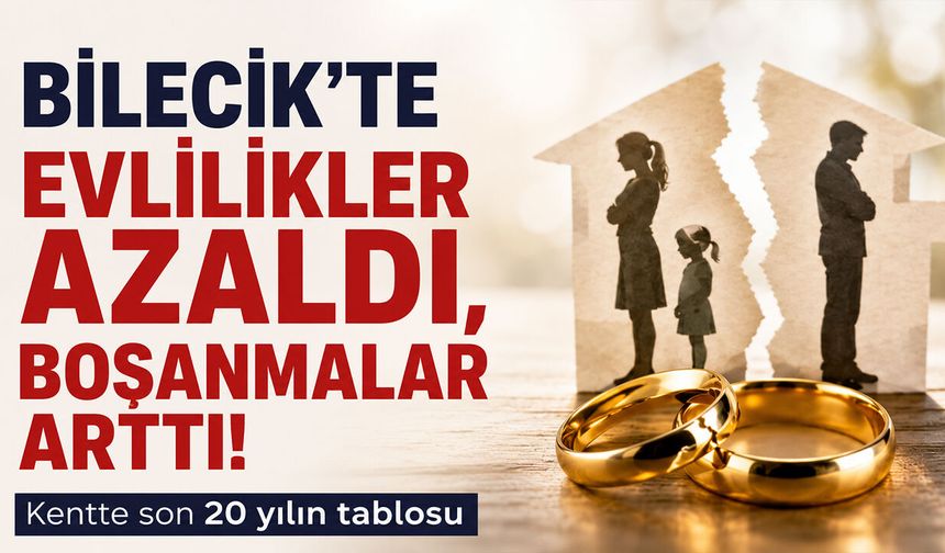 Bilecik’te Evlilikler Azaldı, Boşanmalar Arttı!