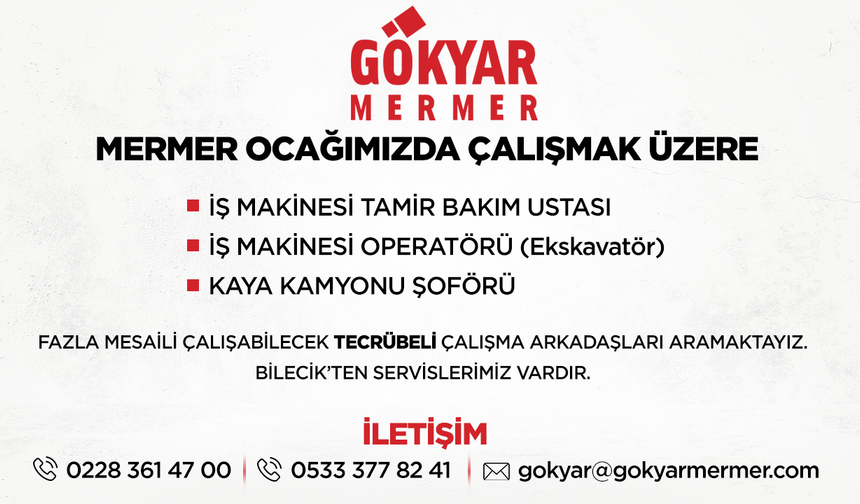 GÖKYAR MERMER ELEMAN İLANI