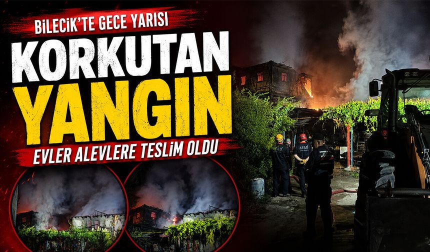 Bilecik'te Gece Yarısı Korkutan Yangın