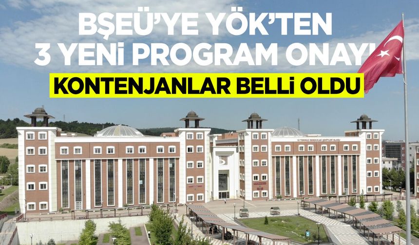 Kontenjanlar Belli Oldu: BŞEÜ'ye YÖK'ten 3 Yeni Program Onayı