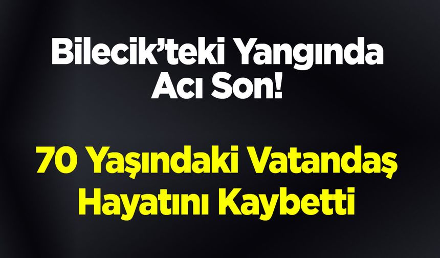 Bilecik'teki Yangında Acı Son!