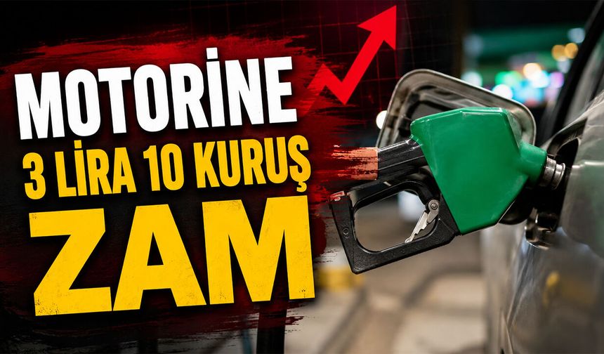 Motorine 3 Lira 10 Kuruş Zam