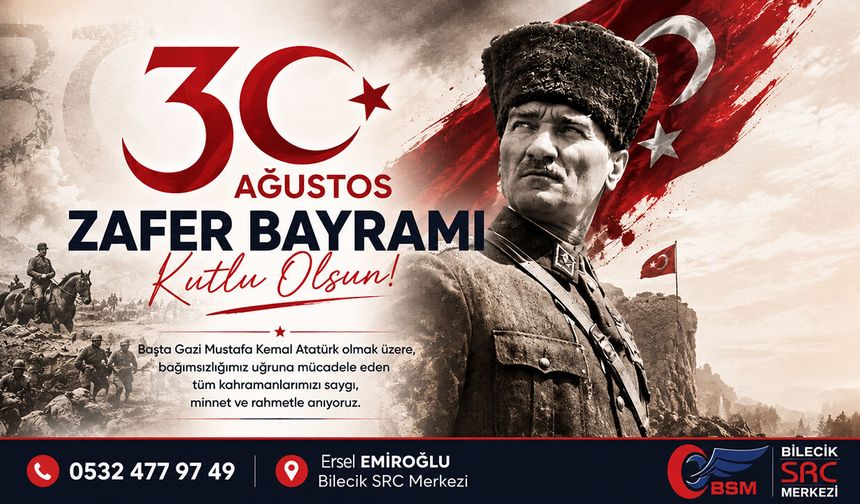 Bilecik SRC  30 Ağustos Kutlama Mesajı