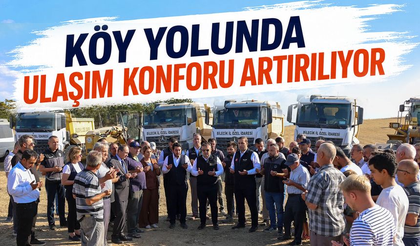 Köy yolunda ulaşım konforu artırılıyor