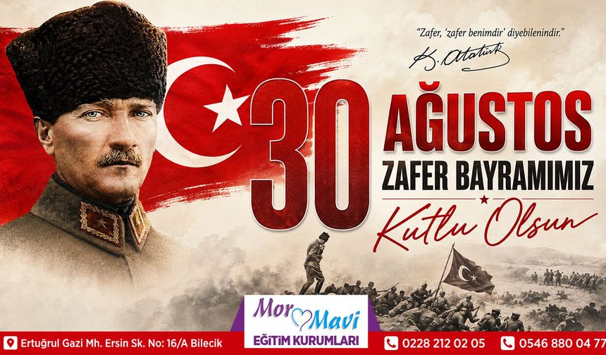 Mor Mavi 30 Ağustos Kutlama Mesajı