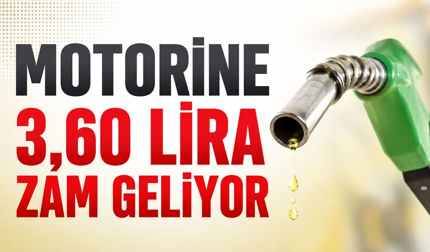 Motorine 3,60 Lira Zam Geliyor