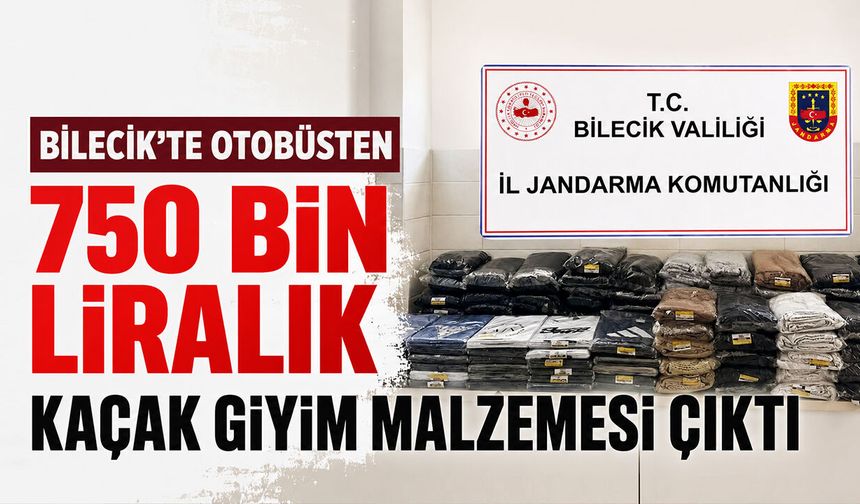 Bilecik’te Otobüsten 750 Bin Liralık Kaçak Giyim Malzemesi Çıktı