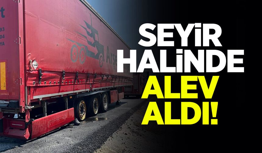 Seyir halinde alev aldı