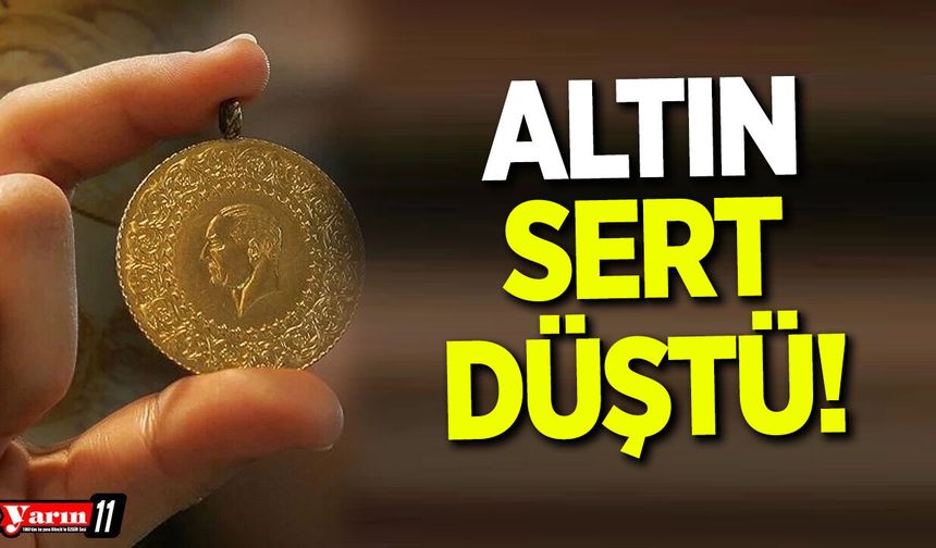 Altın sert düştü
