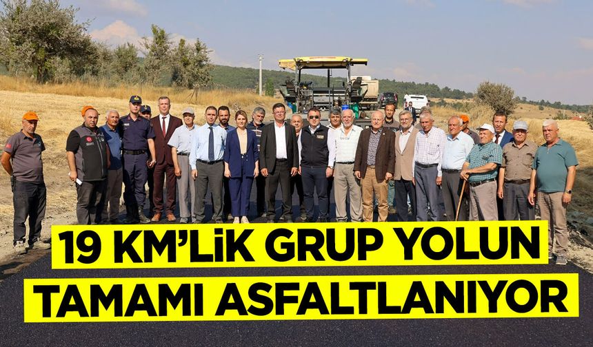 19 KİLOMETRELİK GRUP YOLUNUN TAMAMI ASFALTLANIYOR