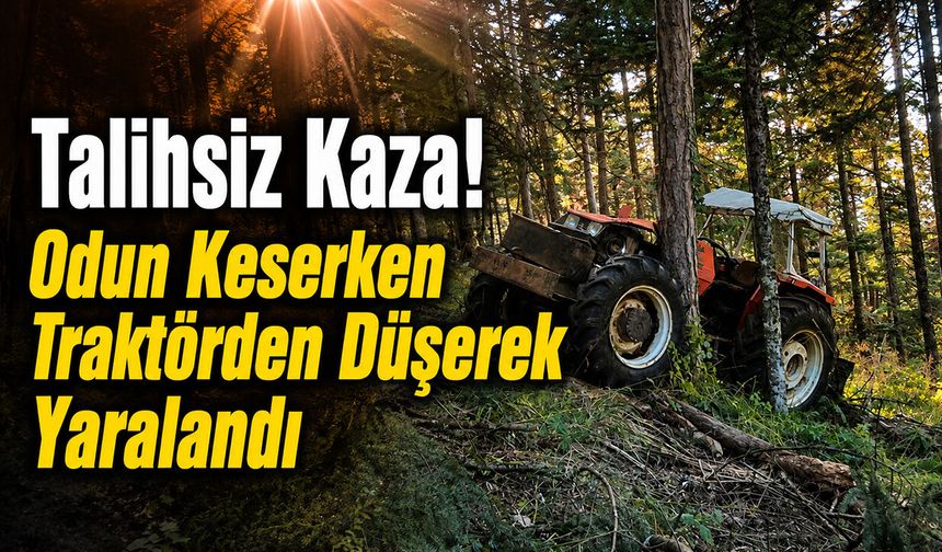 Talihsiz Kaza! Odun Keserken Traktörden Düşerek Yaralandı