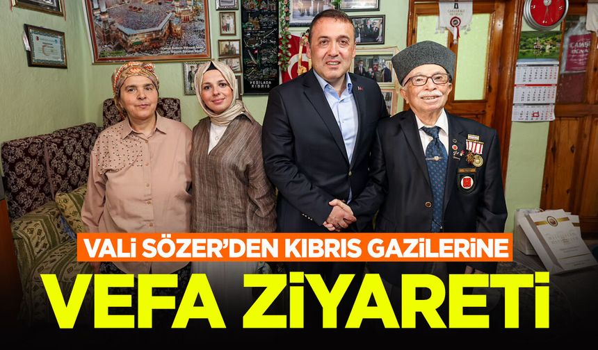Vali Sözer'den Kıbrıs Gazilerine Vefa Ziyareti