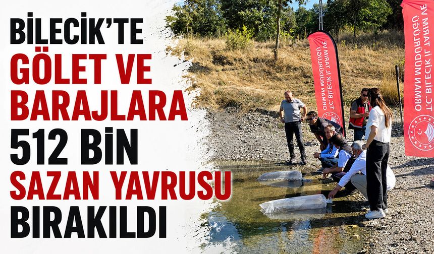 Bilecik’te Gölet ve Barajlara 512 Bin Sazan Yavrusu Bırakıldı