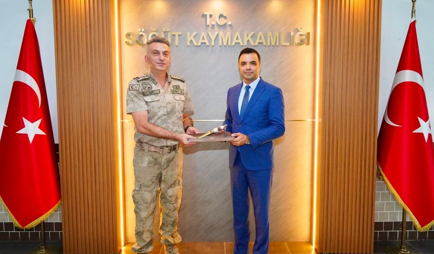 Albay Talha Övet’ten Söğüt Kaymakamı Yayabaşı’na Veda Ziyareti