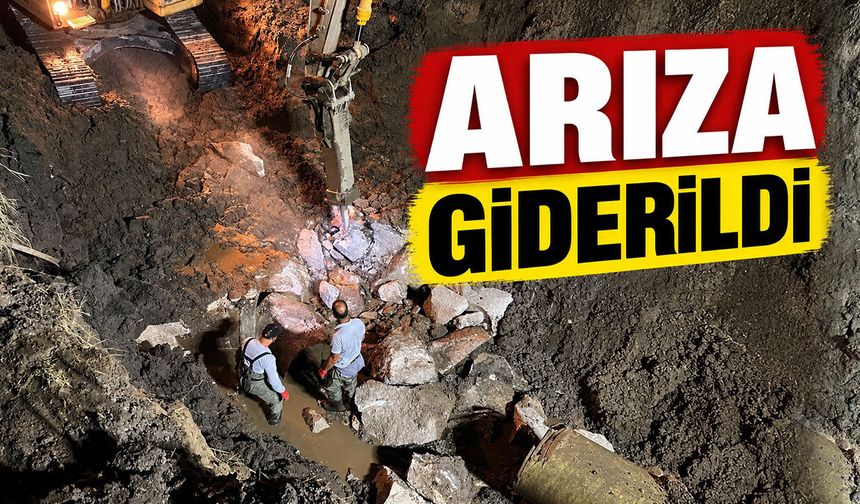 KARASU HATTINDAKİ ARIZA GİDERİLDİ
