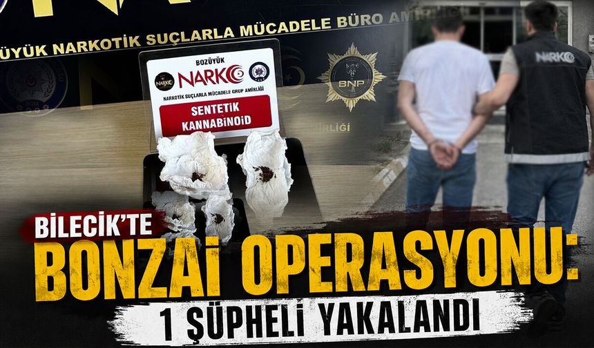 Bilecik'te Bonzai Operasyonu: 1 Şüpheli Yakalandı