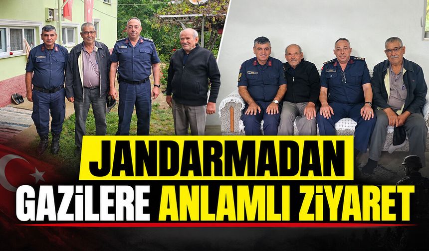 Jandarmadan Gazilere Anlamlı Ziyaret