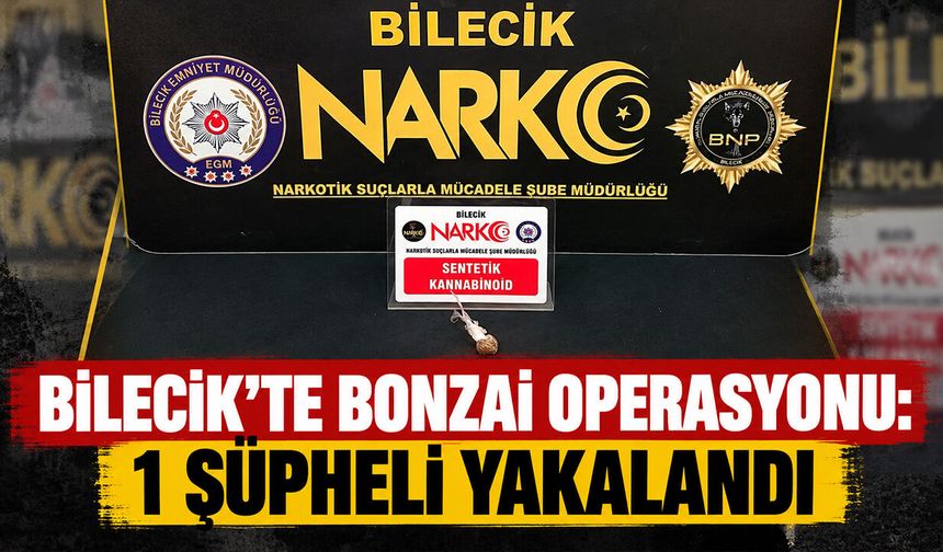 Bilecik’te Bonzai Operasyonu: 1 Şüpheli Yakalandı