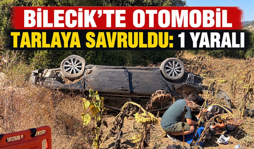 Bilecik'te Otomobil Tarlaya Savruldu: 1 Yaralı