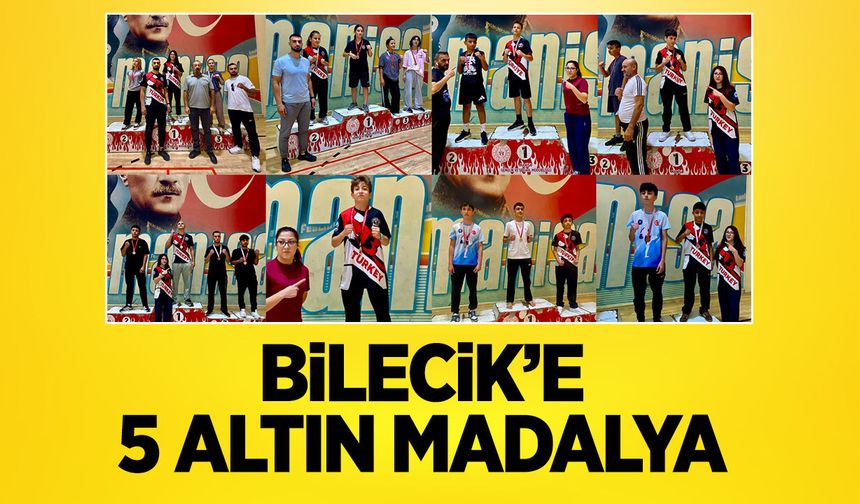 Bilecik'e 5 altın madalya