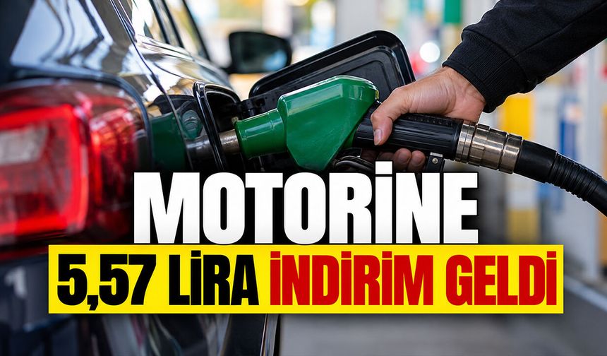 Motorine 5,57 lira indirim geldi
