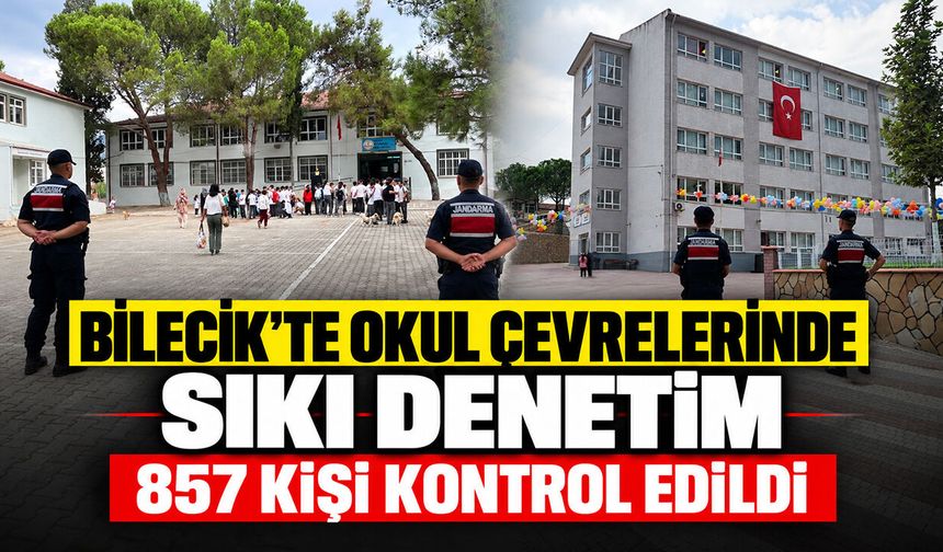 Bilecik’te Okul Çevrelerinde Sıkı Denetim: 857 Kişi Kontrol Edildi
