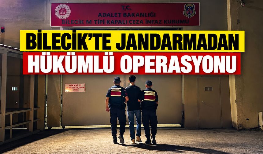Bilecik'te Jandarmadan Hükümlü Operasyonu