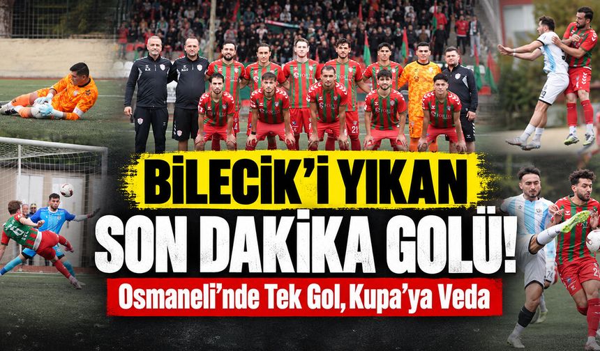 Bilecik'i yıkan son dakika golü!