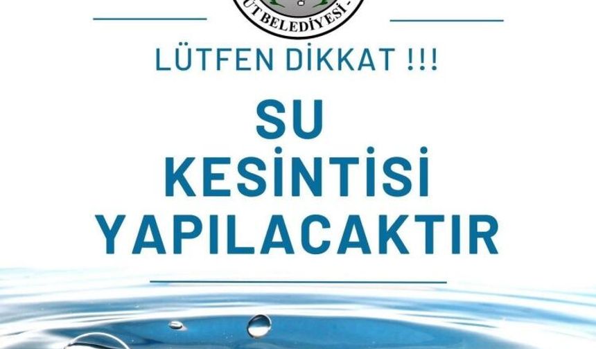 Söğüt’te Su Kesintisi Bekleniyor