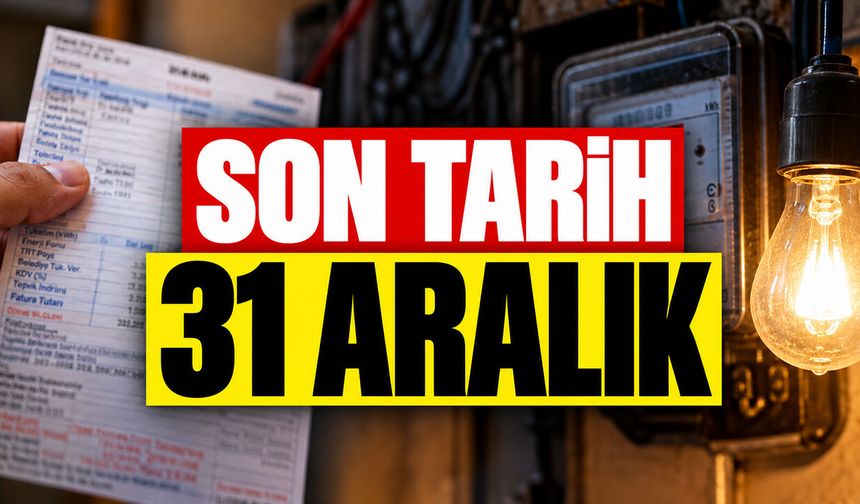 Yapılandırmada son tarih 31 aralık