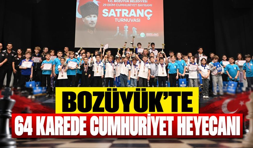BOZÜYÜK’TE 64 KAREDE CUMHURİYET HEYECANI