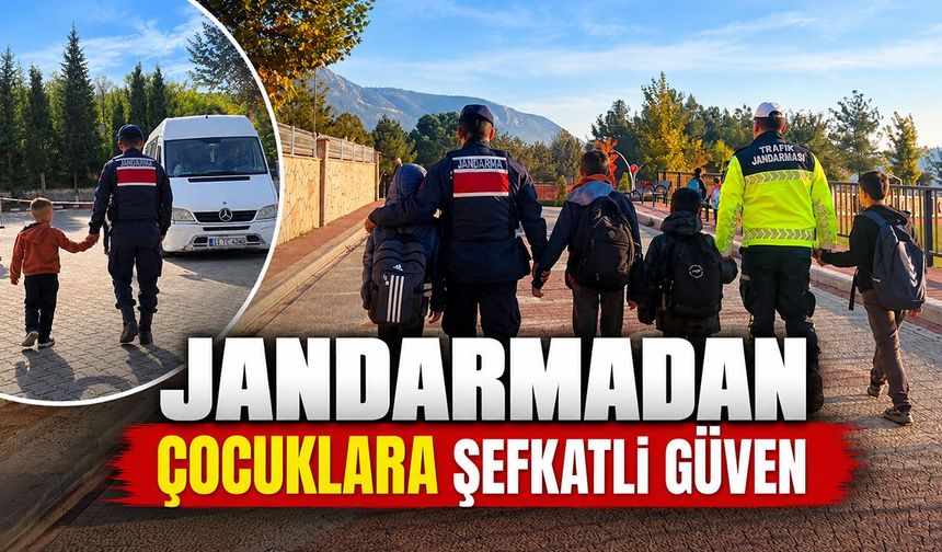Jandarmadan çocuklara şefkatli güven
