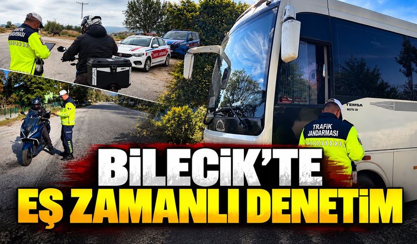Bilecik'te Eş zamanlı denetim: 365 araç kontrol edildi