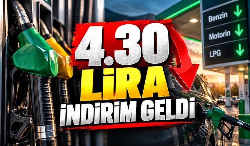 4.30 lira indirim geldi