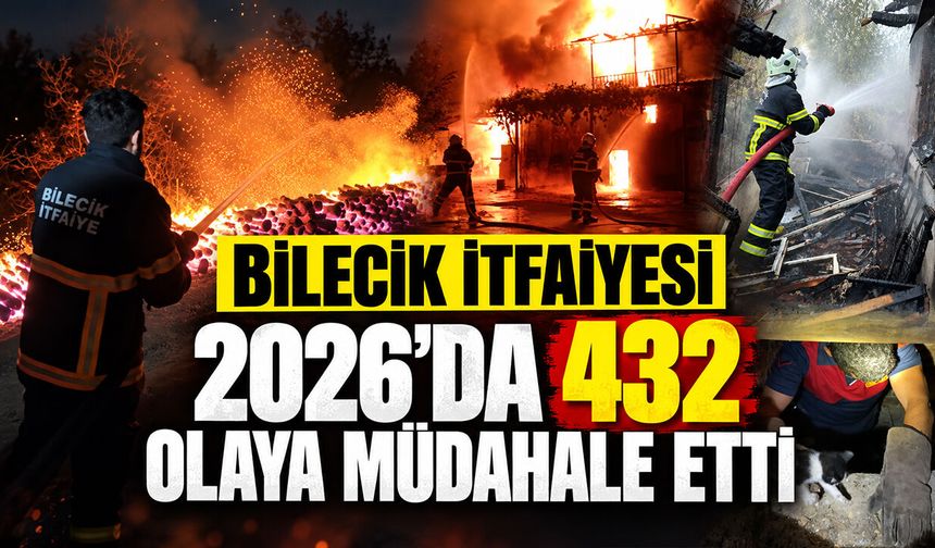 Bilecik İtfaiyesi 2026’da 432 olaya müdahale etti