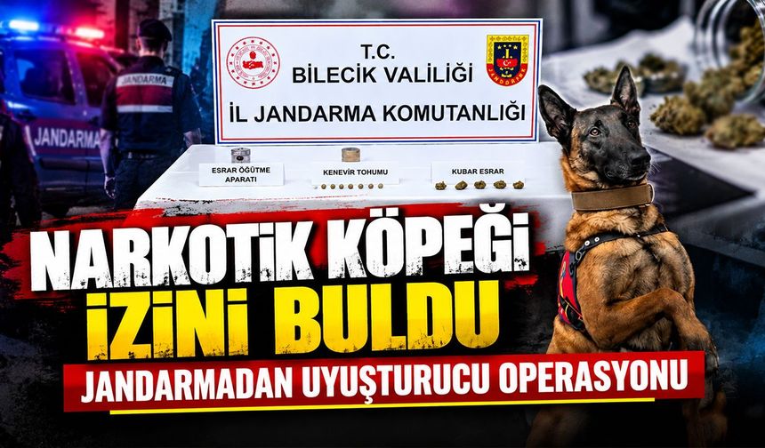 Narkotik köpeği izini buldu