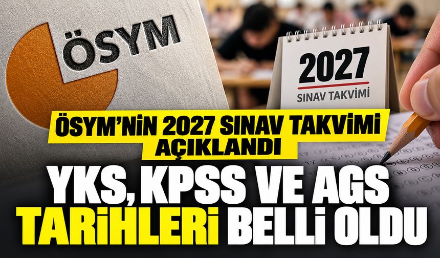 ÖSYM’nin 2027 sınav takvimi açıklandı