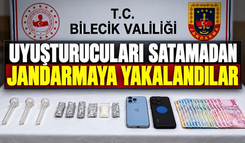 Uyuşturucuları satamadan jandarmaya yakalandılar