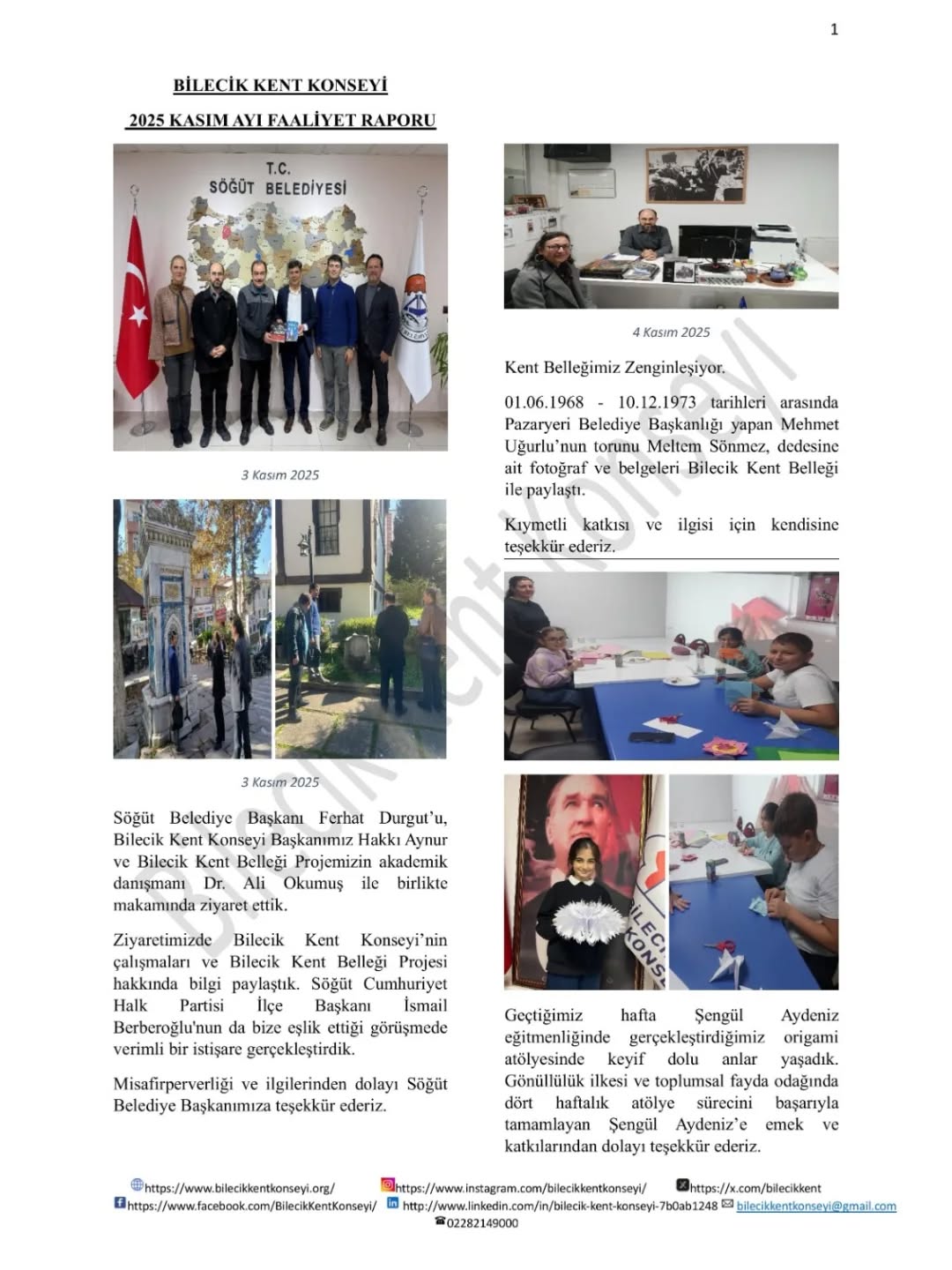 Kasım Ayı Dolu Dolu Geçti 6748