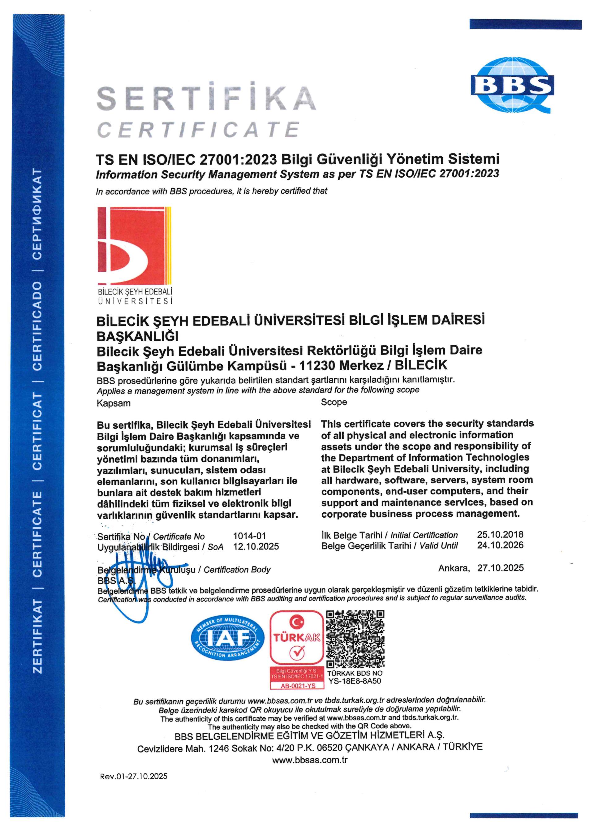 Bşeü’den Bilgi Güvenliği Ve Dijitalleşmede Önemli Atılım 9552