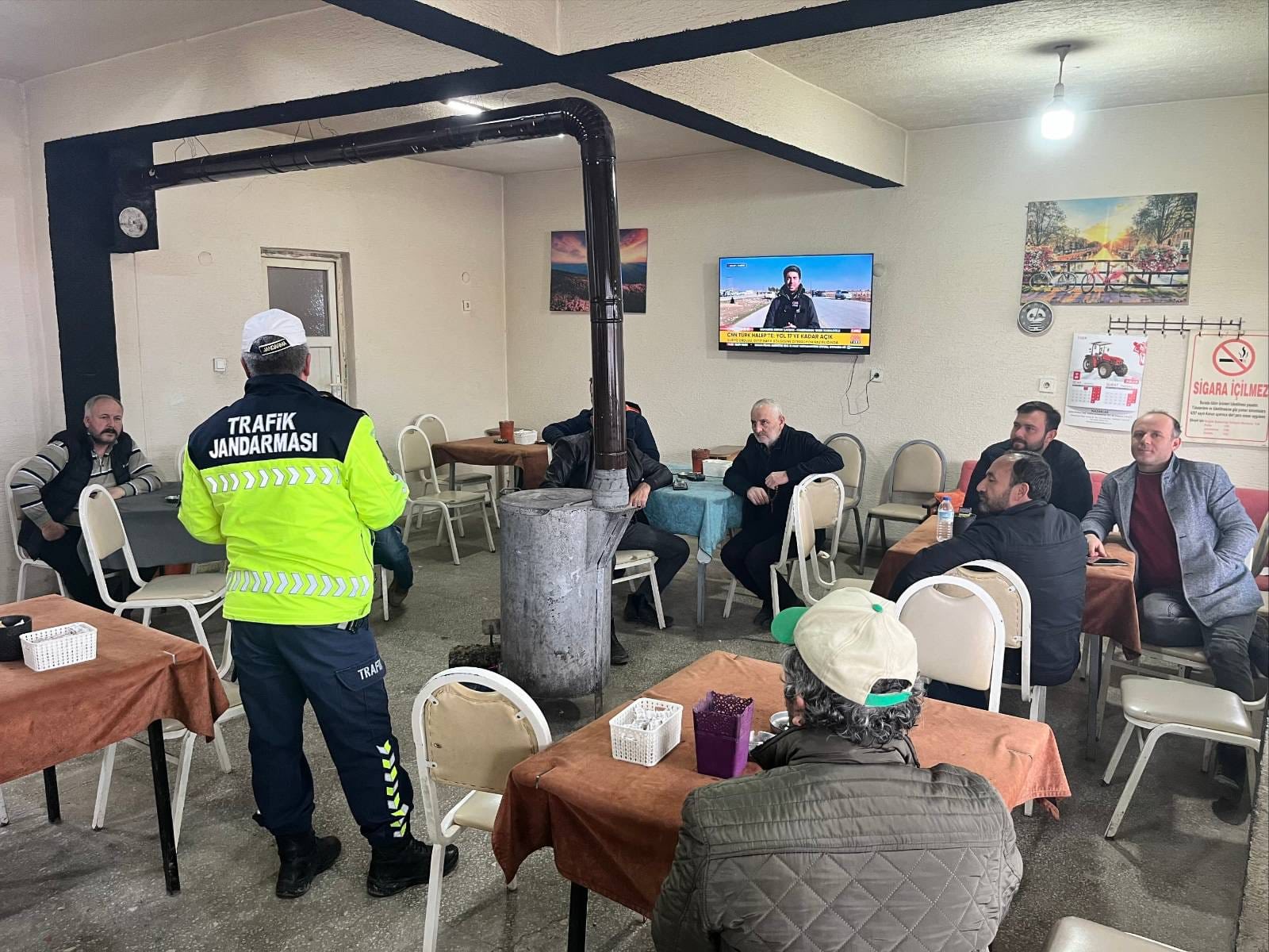 Köylerde Kış Mevsimi Trafik Bilgilendirmesi 9106