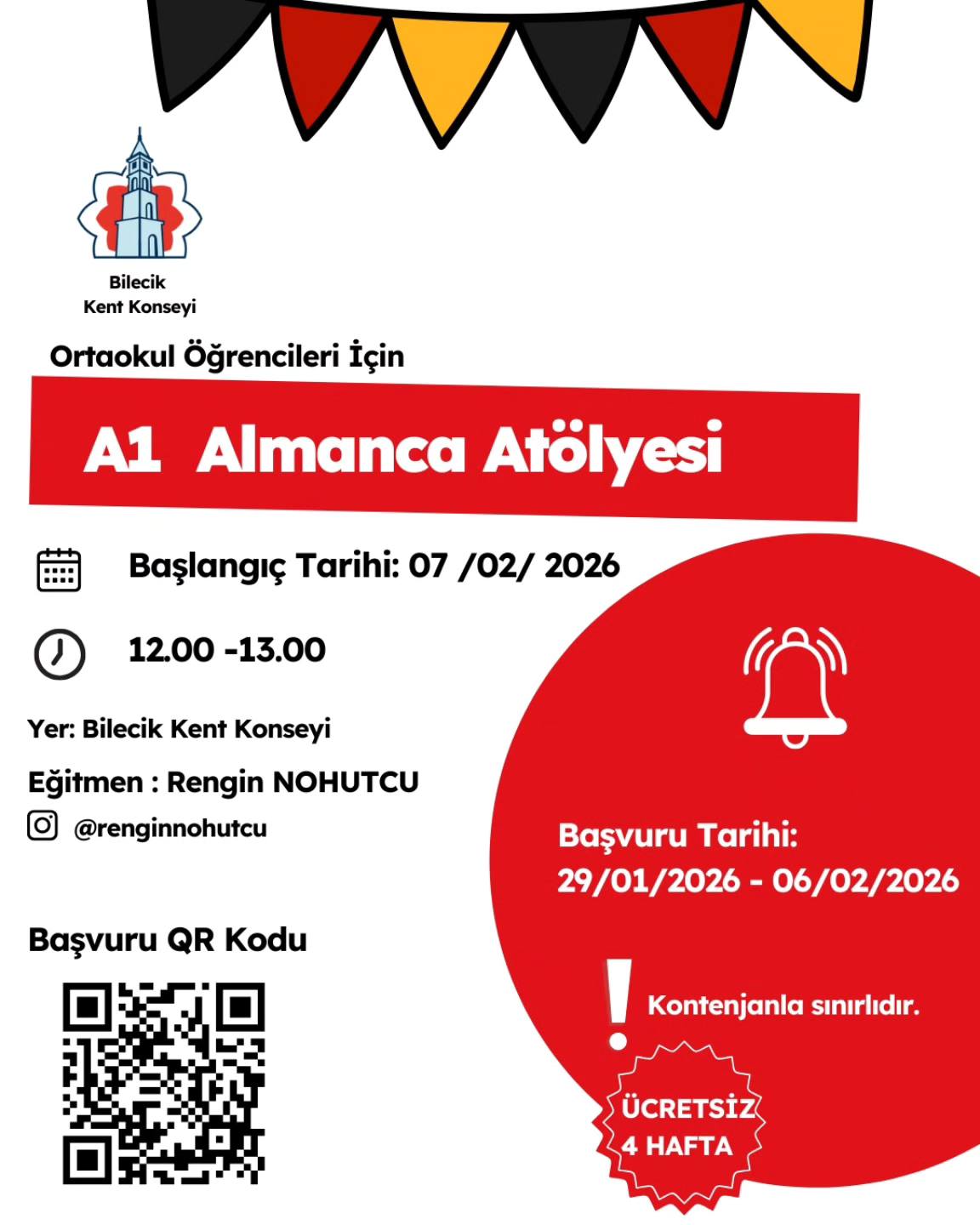 (Pazar) Bilecikte Ortaokul Öğrencilerine Almanca Atölyesi 9679